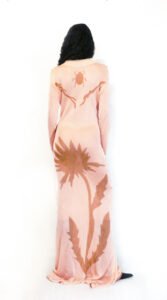 KNITTED TUBE DRESS WITH PLANT MOTIFS - Image 4