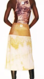 RAPPAZ FW 25-26 Métamorphose DYED BASQUE SKIRT Back Close Up