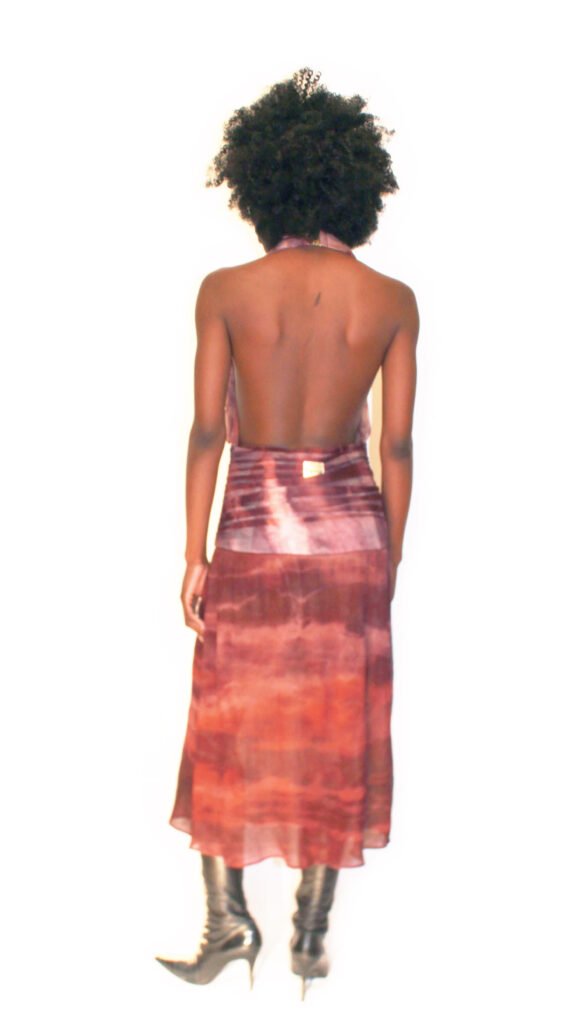 RAPPAZ FW 25-26 Métamorphose BASQUE SILK DRESS Back
