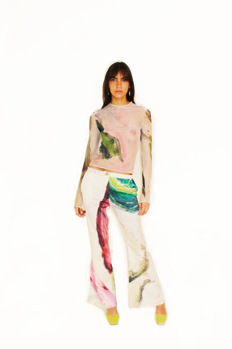 FLARED TROUSERS PRINT GEORGIA