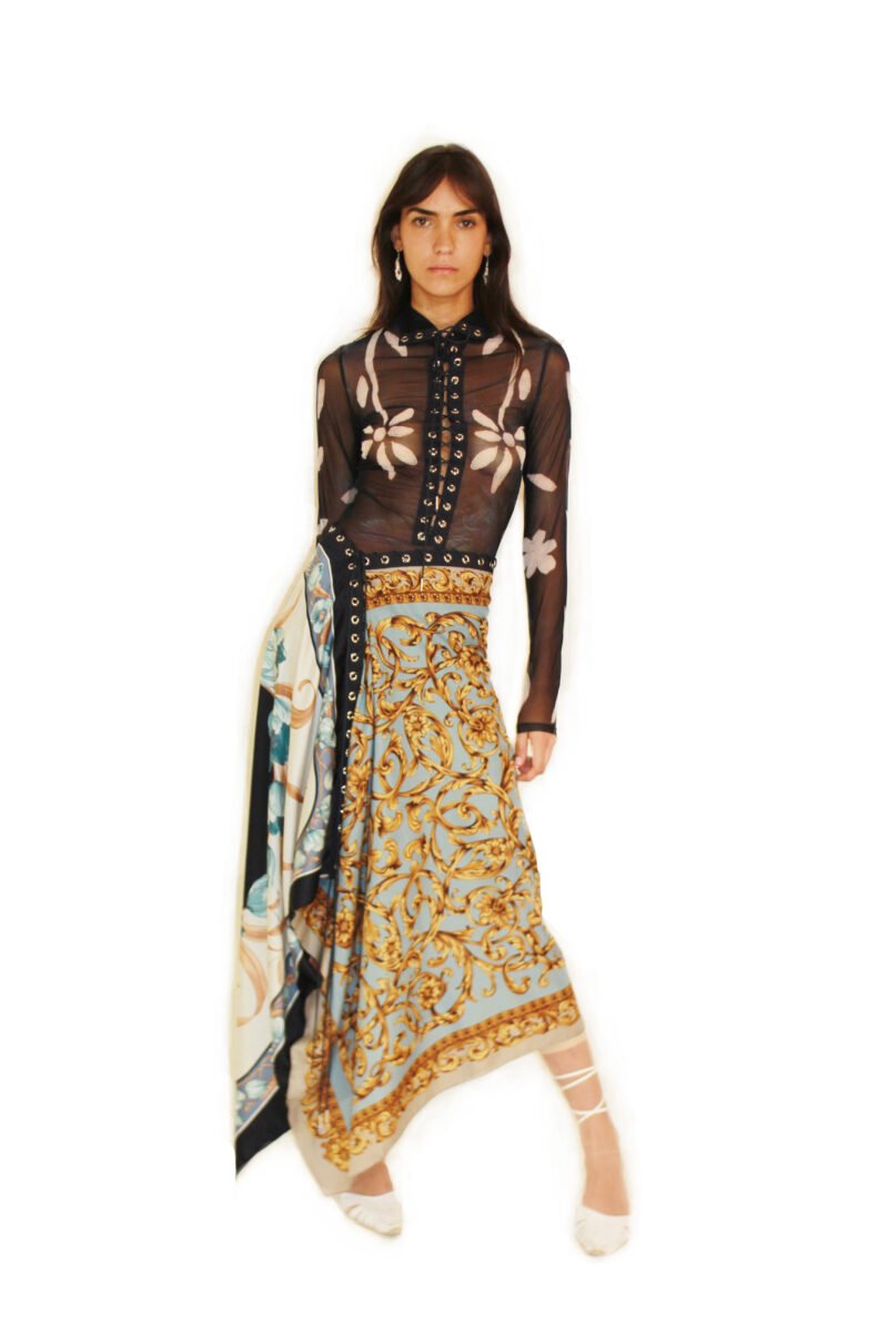 SCARF SILK SKIRT UPCYCLING