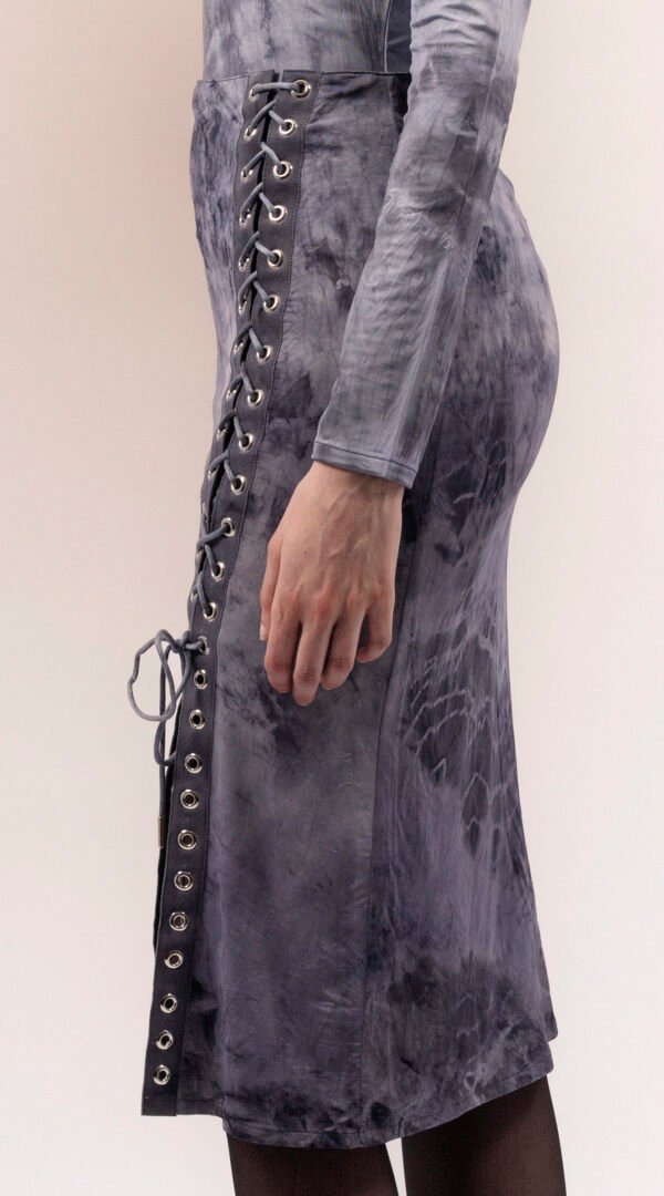 RAPPAZ - WOMEN - EYELETS JERSEY SKIRT - side_closeUp