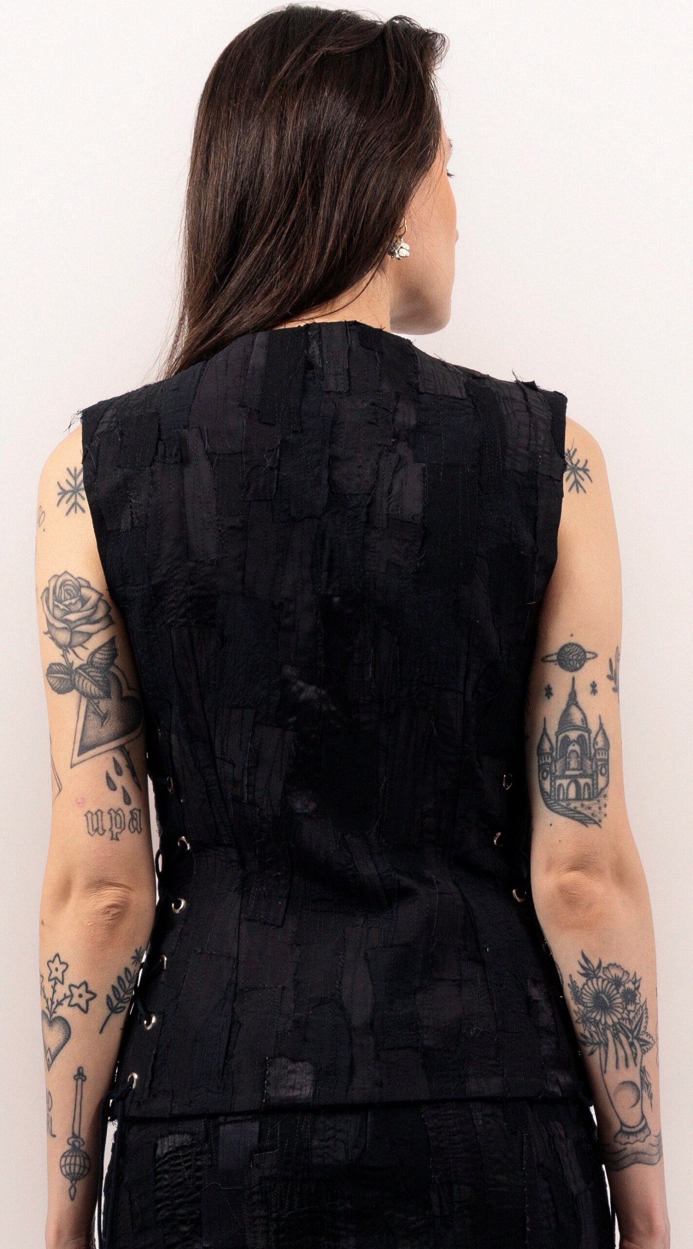 RAPPAZ - WOMEN - EYELETS PATCHWORK TOP - back_closeUp