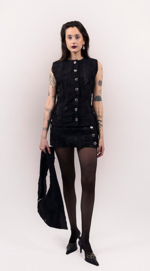 RAPPAZ - WOMEN - EYELETS PATCHWORK TOP - front