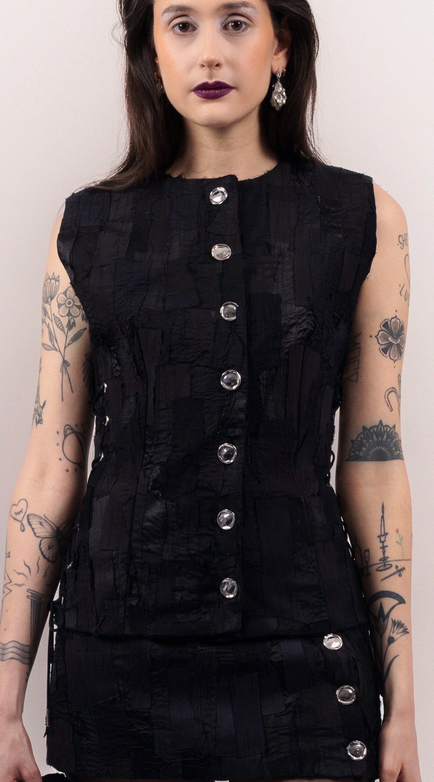 RAPPAZ - WOMEN - EYELETS PATCHWORK TOP - front_closeUp