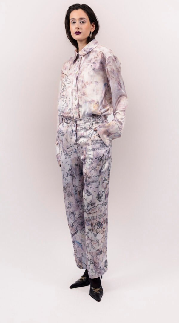 RAPPAZ - WOMEN - LARGE SATIN TROUSERS - front