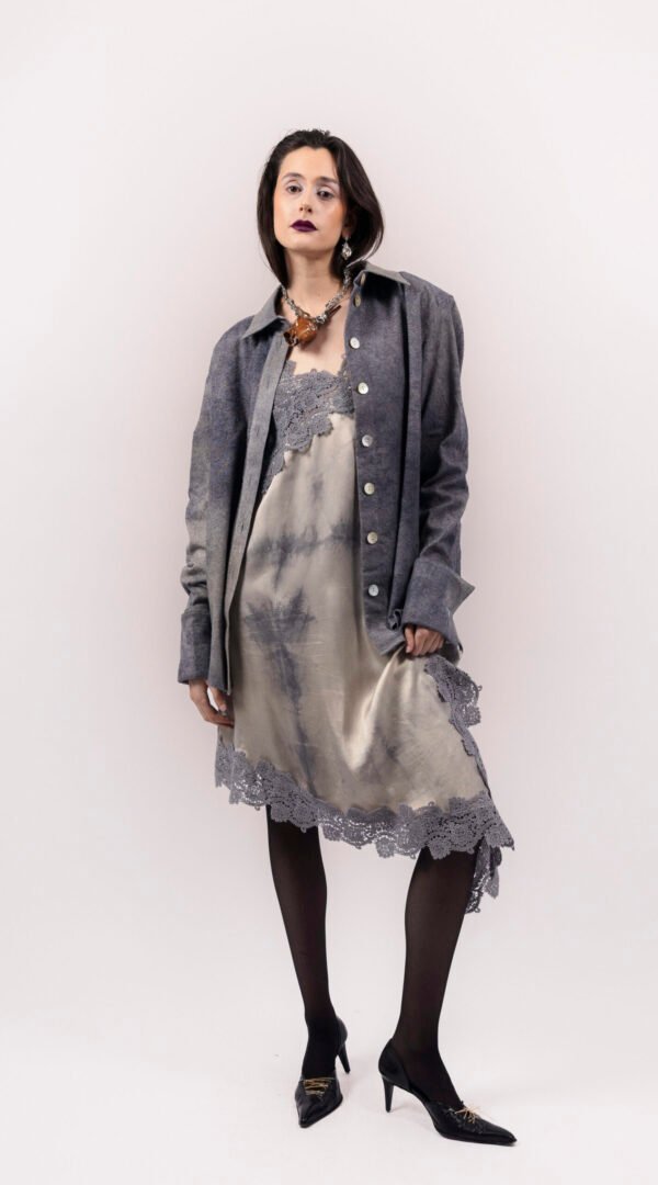 RAPPAZ - WOMEN - LARGE SHIRT GREY - front_open