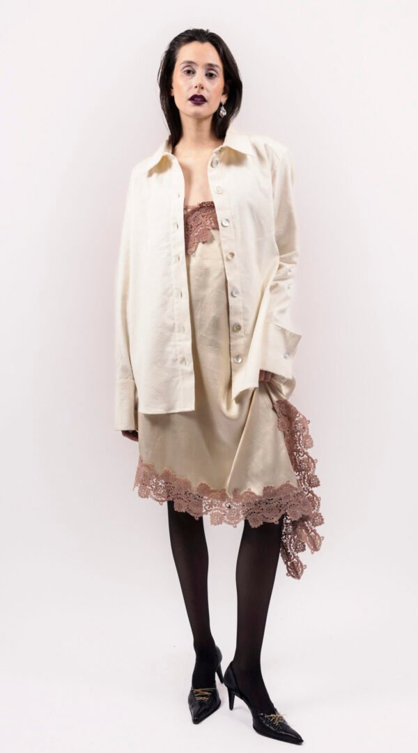 RAPPAZ - WOMEN - LARGE SHIRT WHITE - front_open