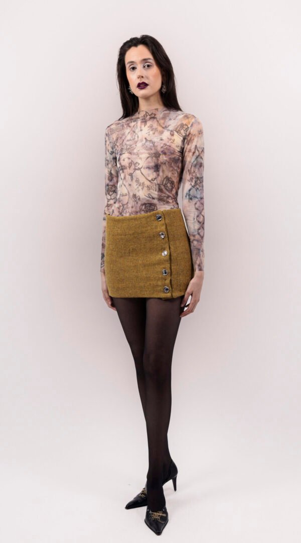 RAPPAZ - WOMEN - MESH TATTOO TOP - front