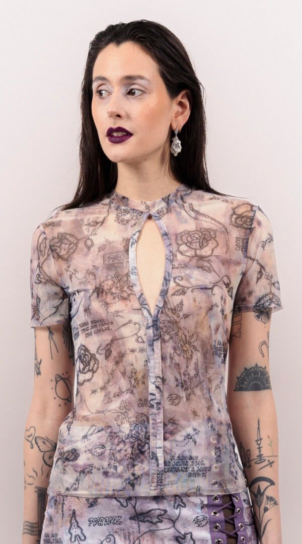 RAPPAZ - WOMEN - OPEN T_SHIRT TATTOO - front_closeUp