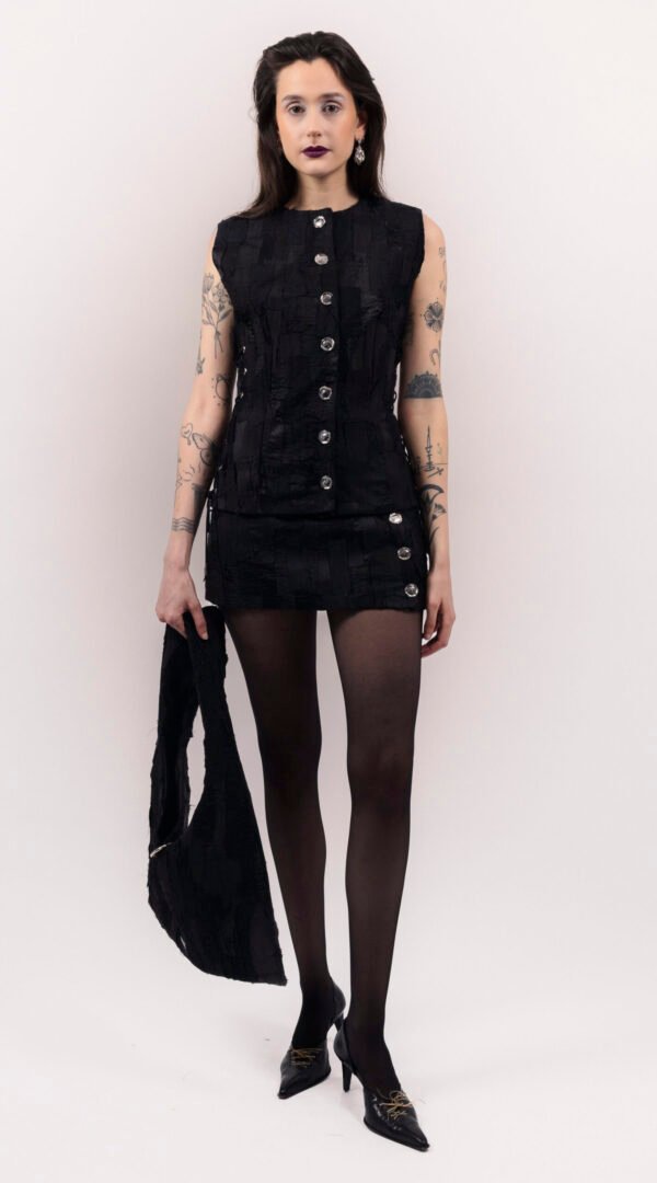 RAPPAZ - WOMEN - PATCHWORK BAG BLACK_carried