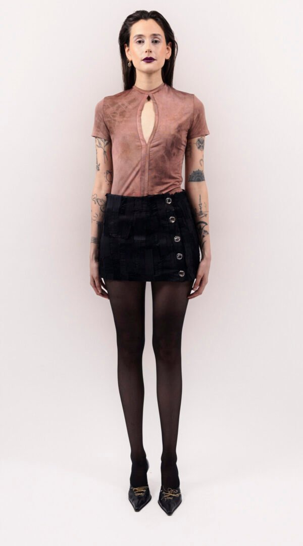 RAPPAZ - WOMEN - PATCHWORK MINI SKIRT - front