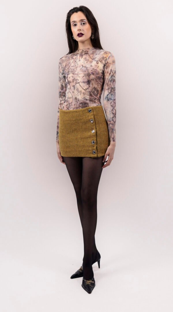 RAPPAZ - WOMEN - WOOL MINI SKIRT - front