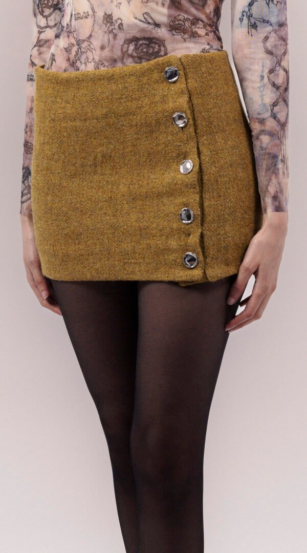 RAPPAZ - WOMEN - WOOL MINI SKIRT - front_closeUp